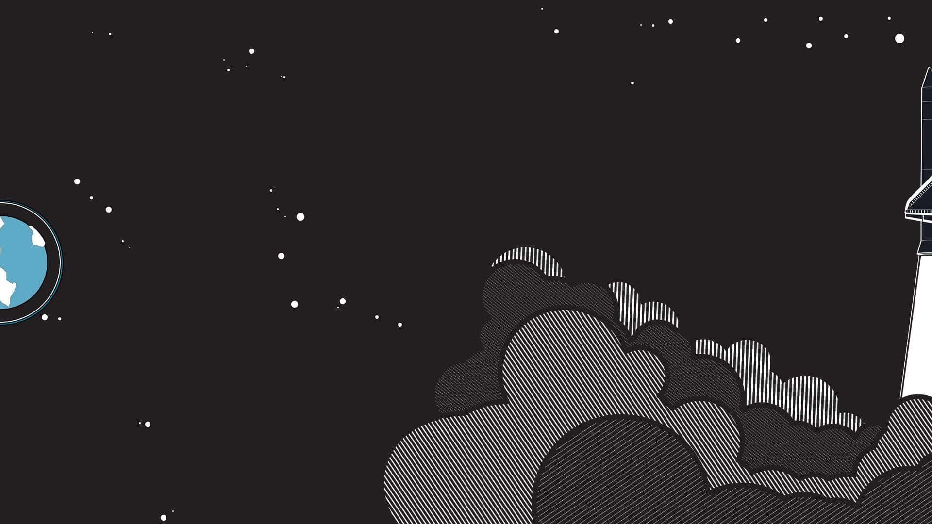 A Tranquil Minimalist Space Odyssey Background