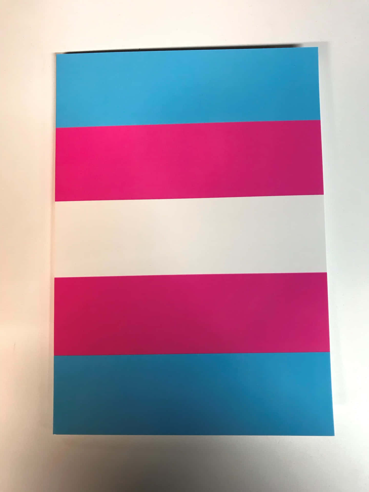 A Transgender Flag On A White Surface Background