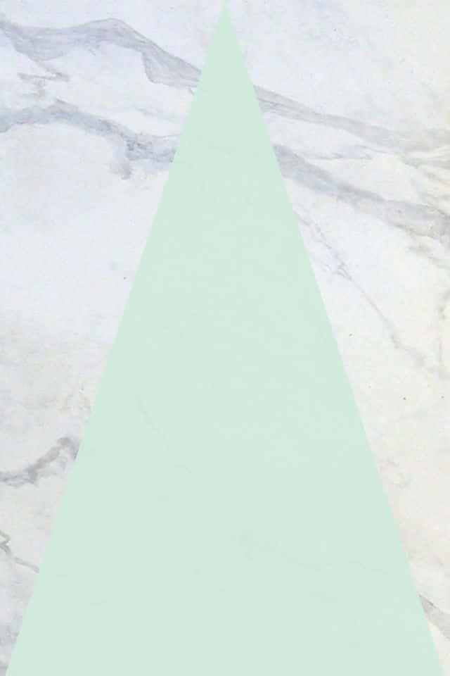 A Triangle With A Green Color On It Background