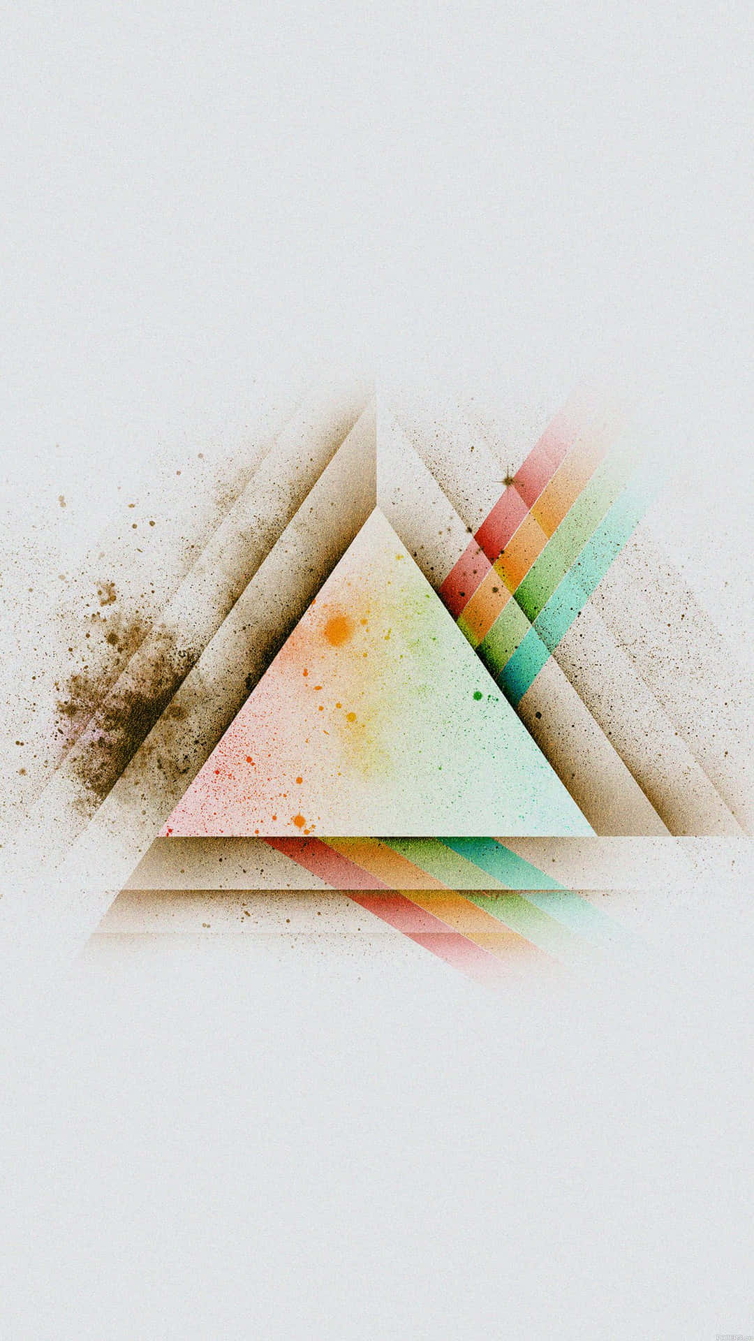 A Triangle With A Rainbow Colored Background Background