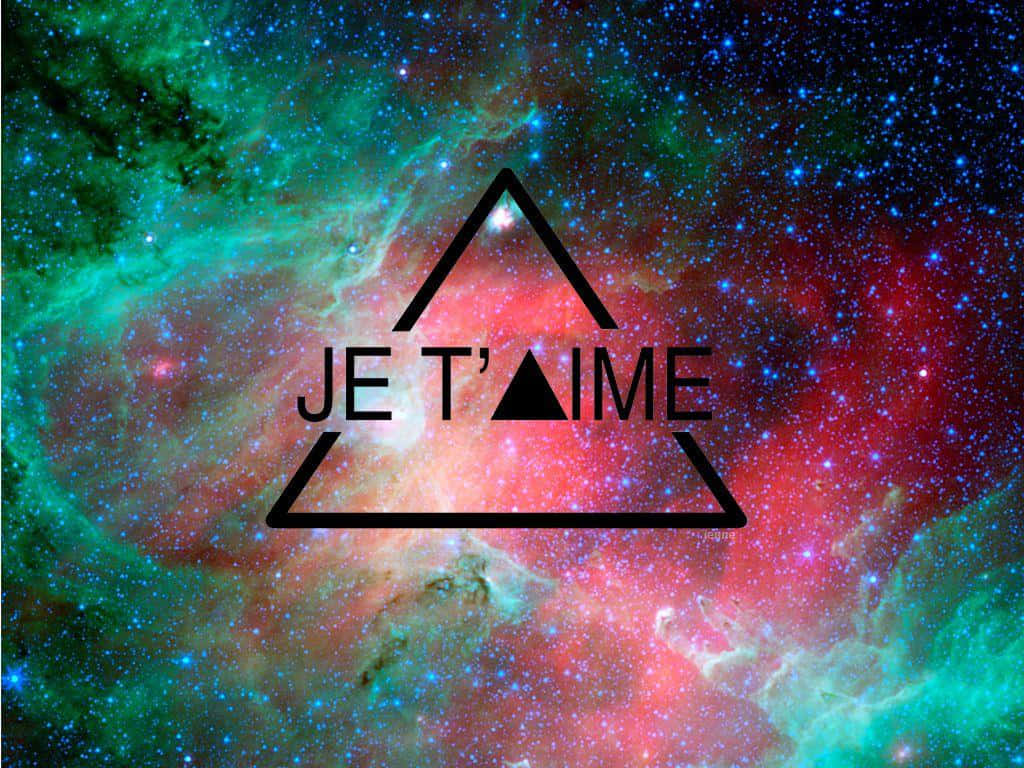 A Triangle With The Word'jet Time'in The Middle Background