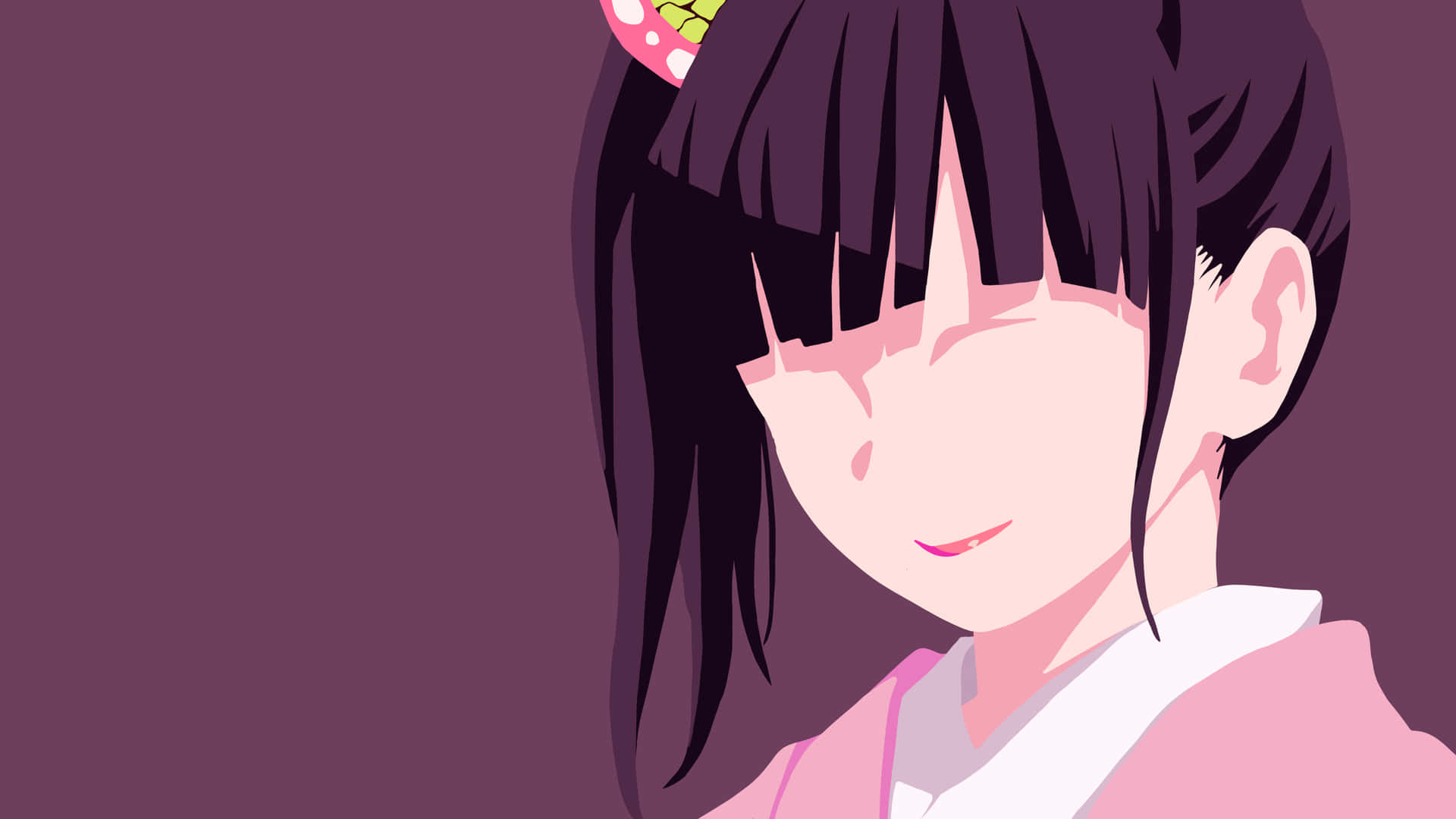 A Tribute To The Anime Series Demon Slayer, In A Minimalist Style Background