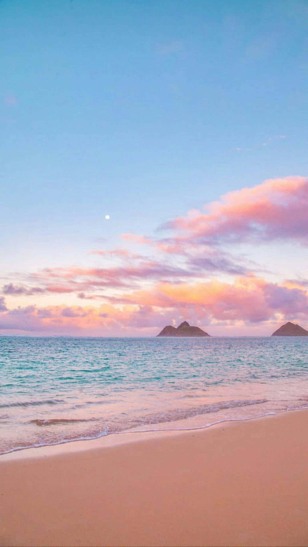 A Tropical Paradise Of Pastel-coloured Beaches. Background