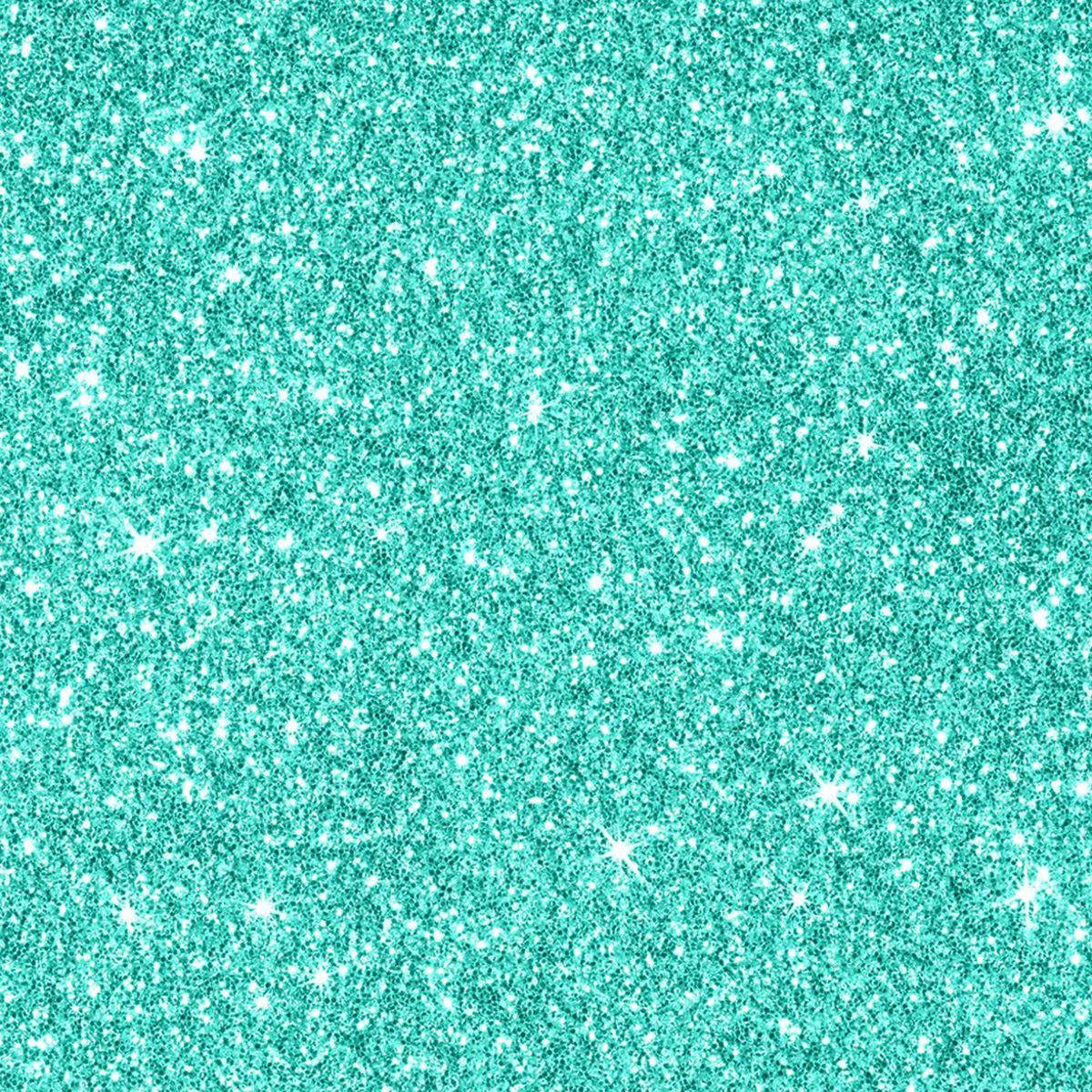 A Turquoise Glitter Background With White Stars Background