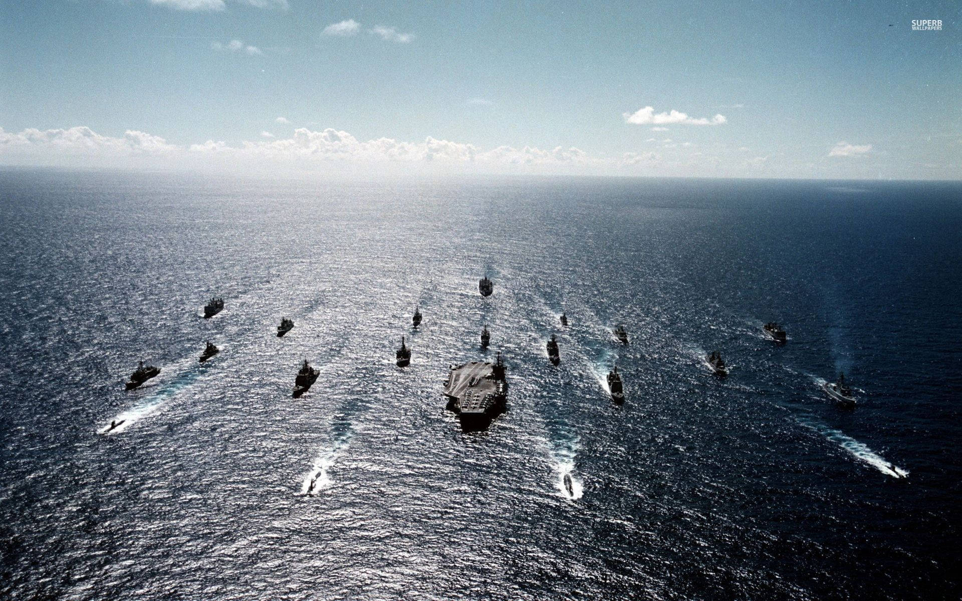 A U S Navy Squadron In Formation