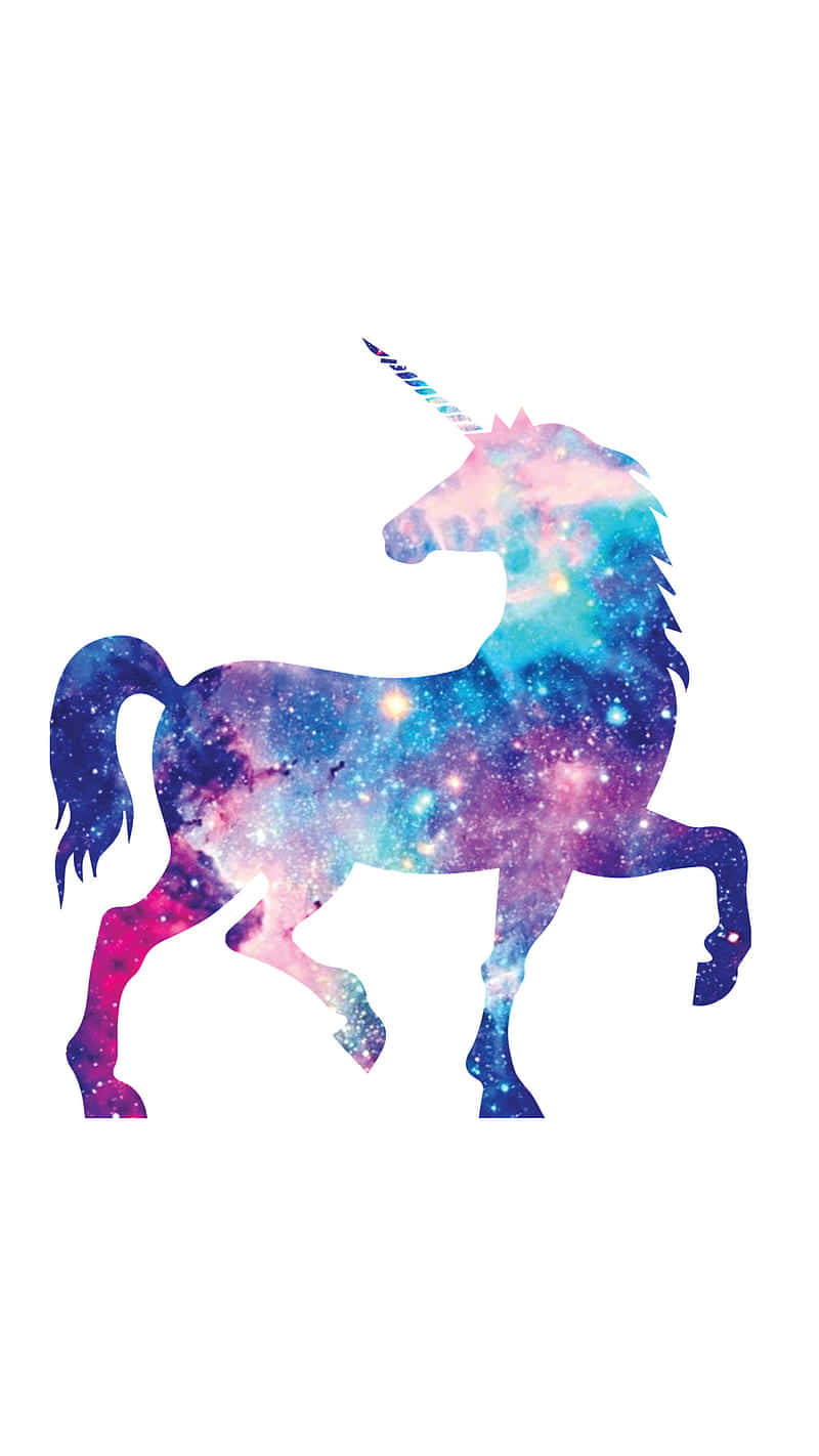 A Unicorn With A Galaxy Background Background
