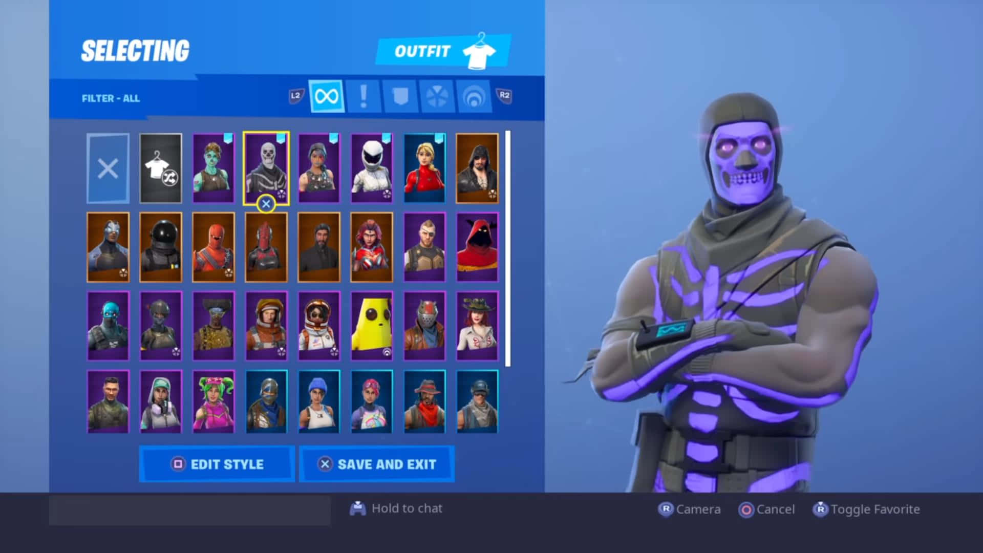 A Unique And Colorful Look With The Purple Skull Trooper