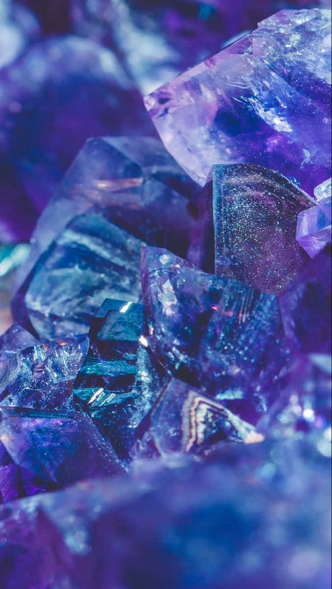 A Unique And Magical Pastel Crystal Shining In The Light. Background