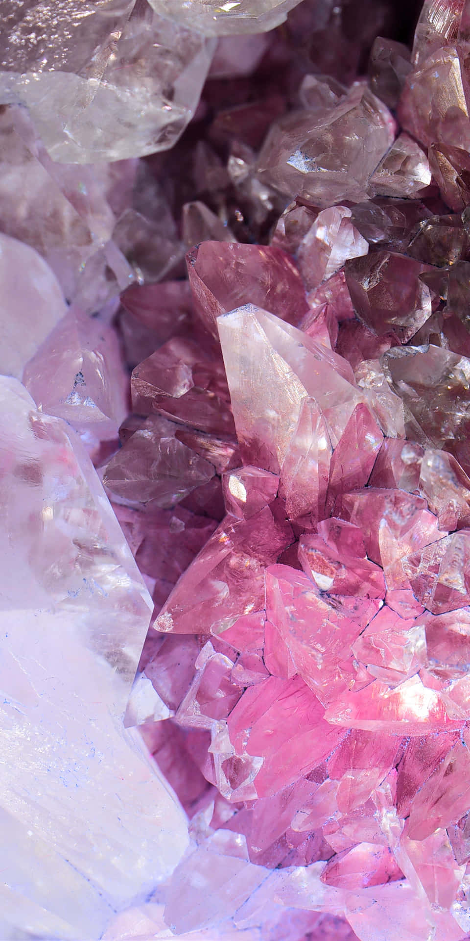 A Variegated Crystal Filled With Pastel Colours Background