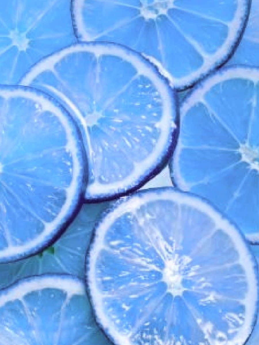 A Variety Of Colorful And Fascinating Blue Items. Background