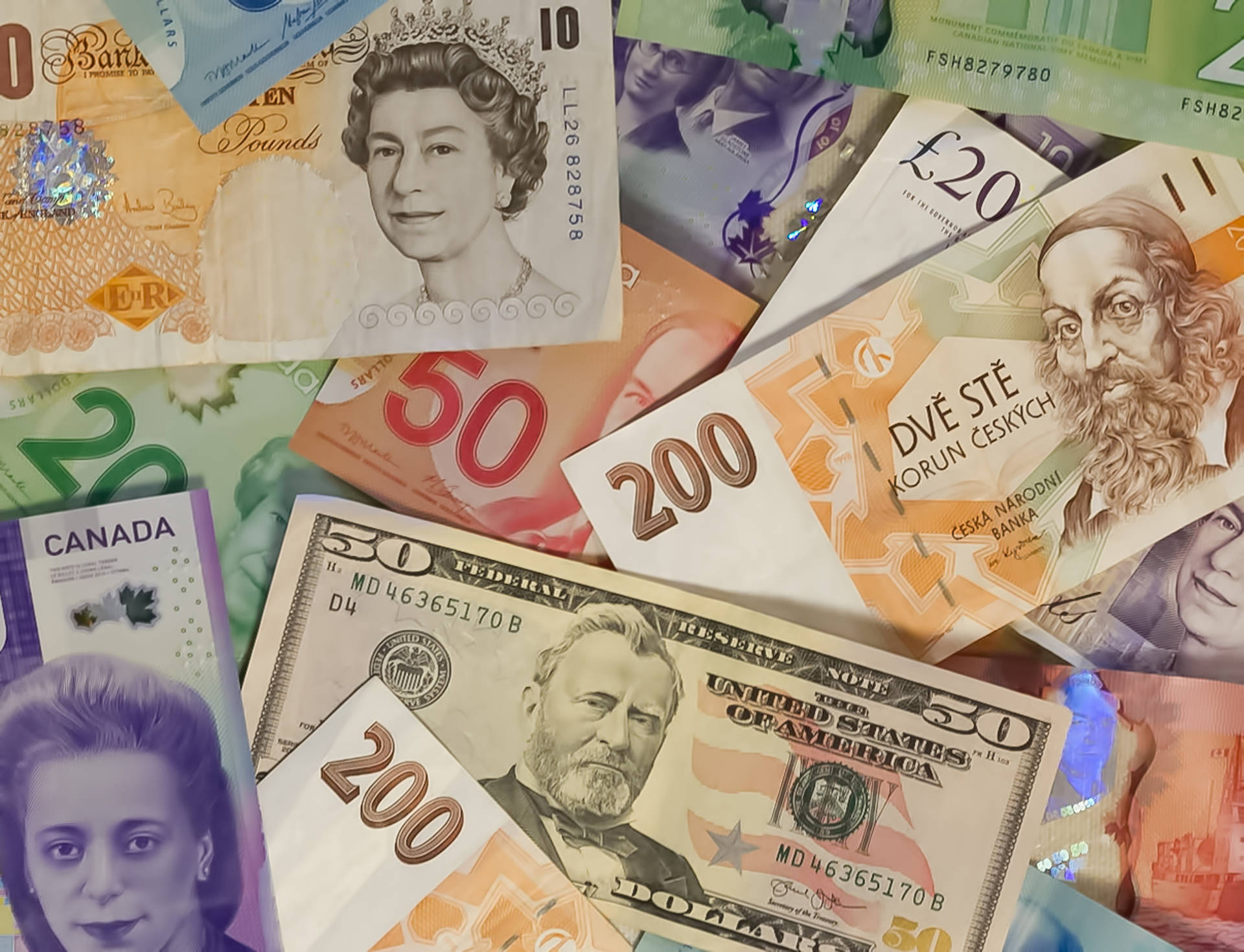 A Variety Of Currencies Around The World Represent The Growing Global Economy
