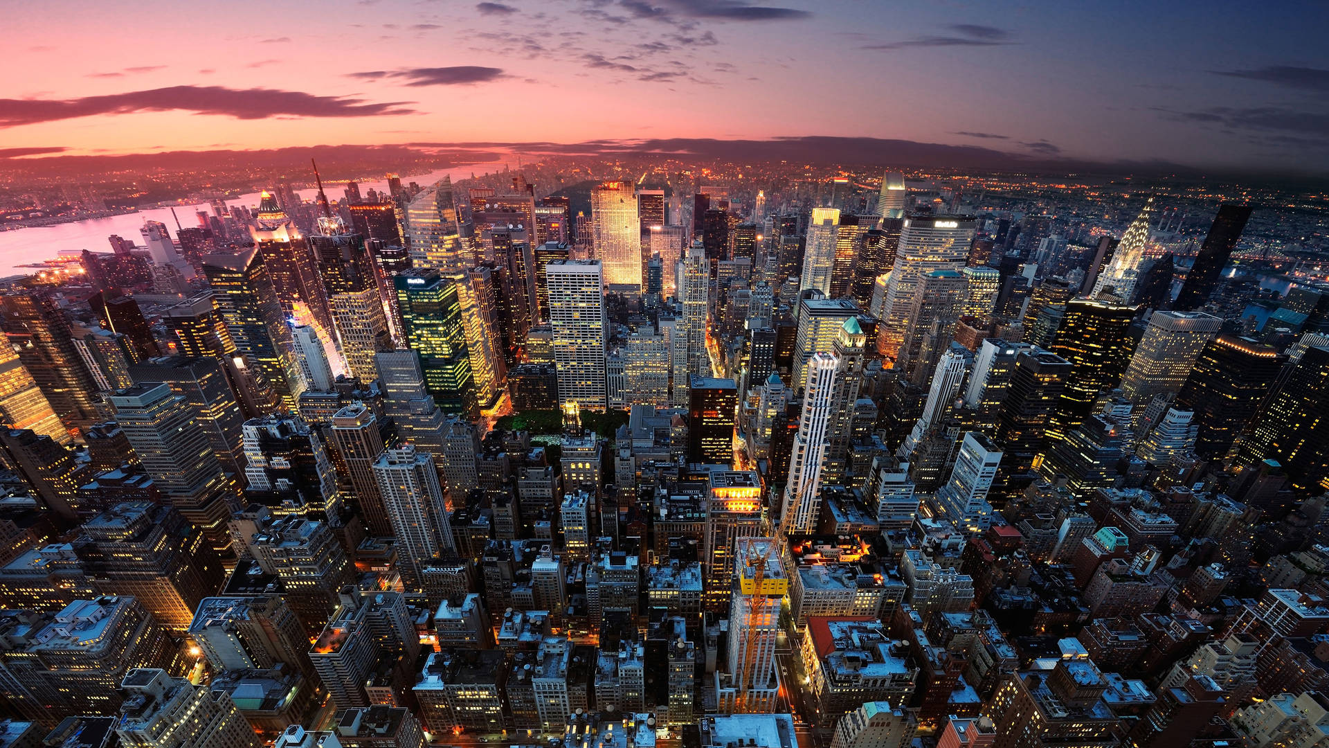 A Vibrant 4k View From Nyc’s Skyline Background