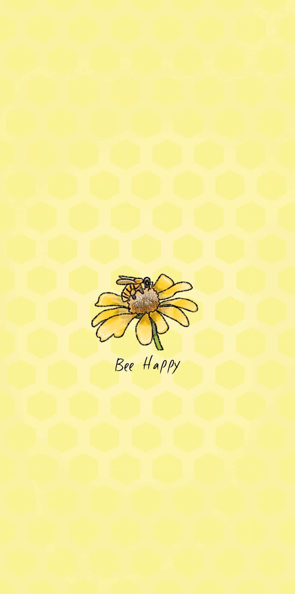 A Vibrant Aesthetic Bee On A Flower Background