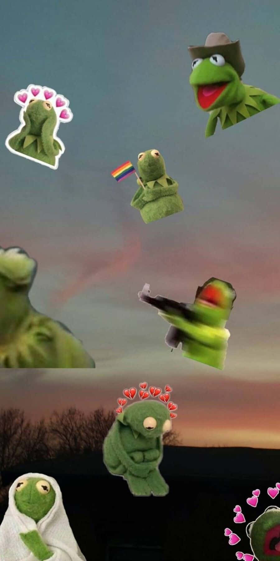 A Vibrant Aesthetic Frog Background