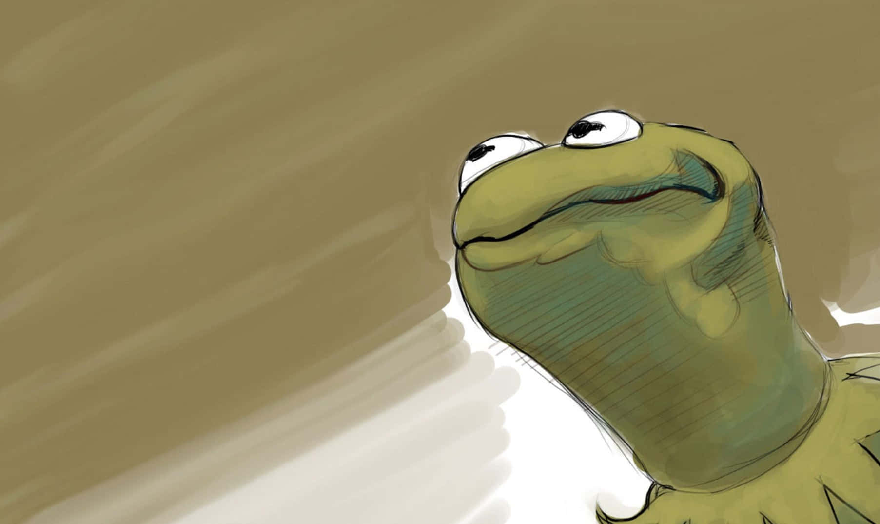 A Vibrant Aesthetic Frog Resting On A Leaf Background