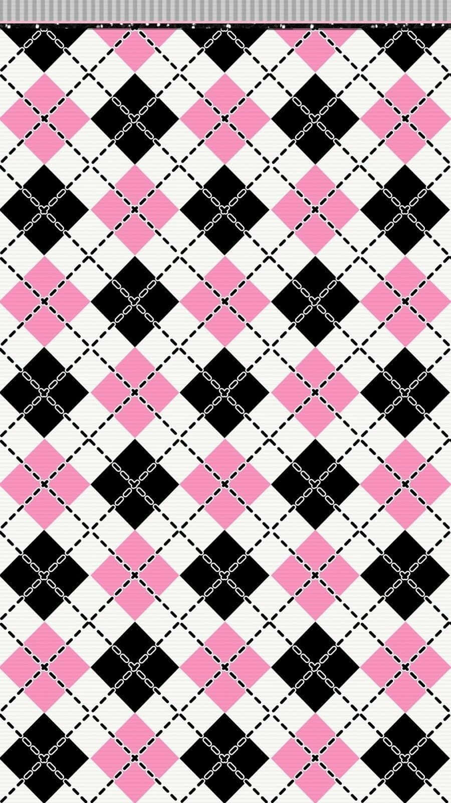 A Vibrant And Bold Combination Of Pink, Black And White