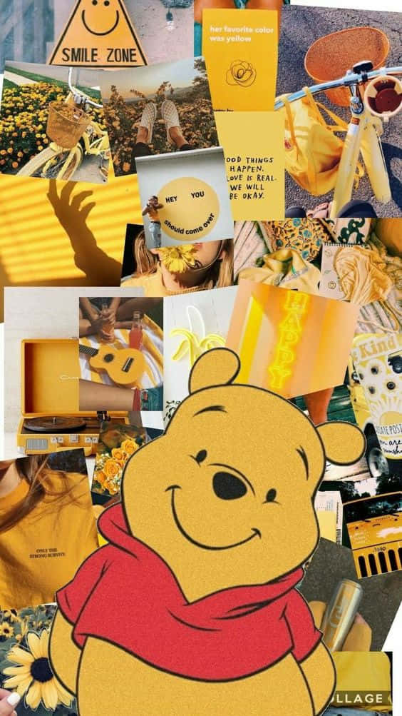 A Vibrant And Cheerful Yellow Aesthetic Collage! Background