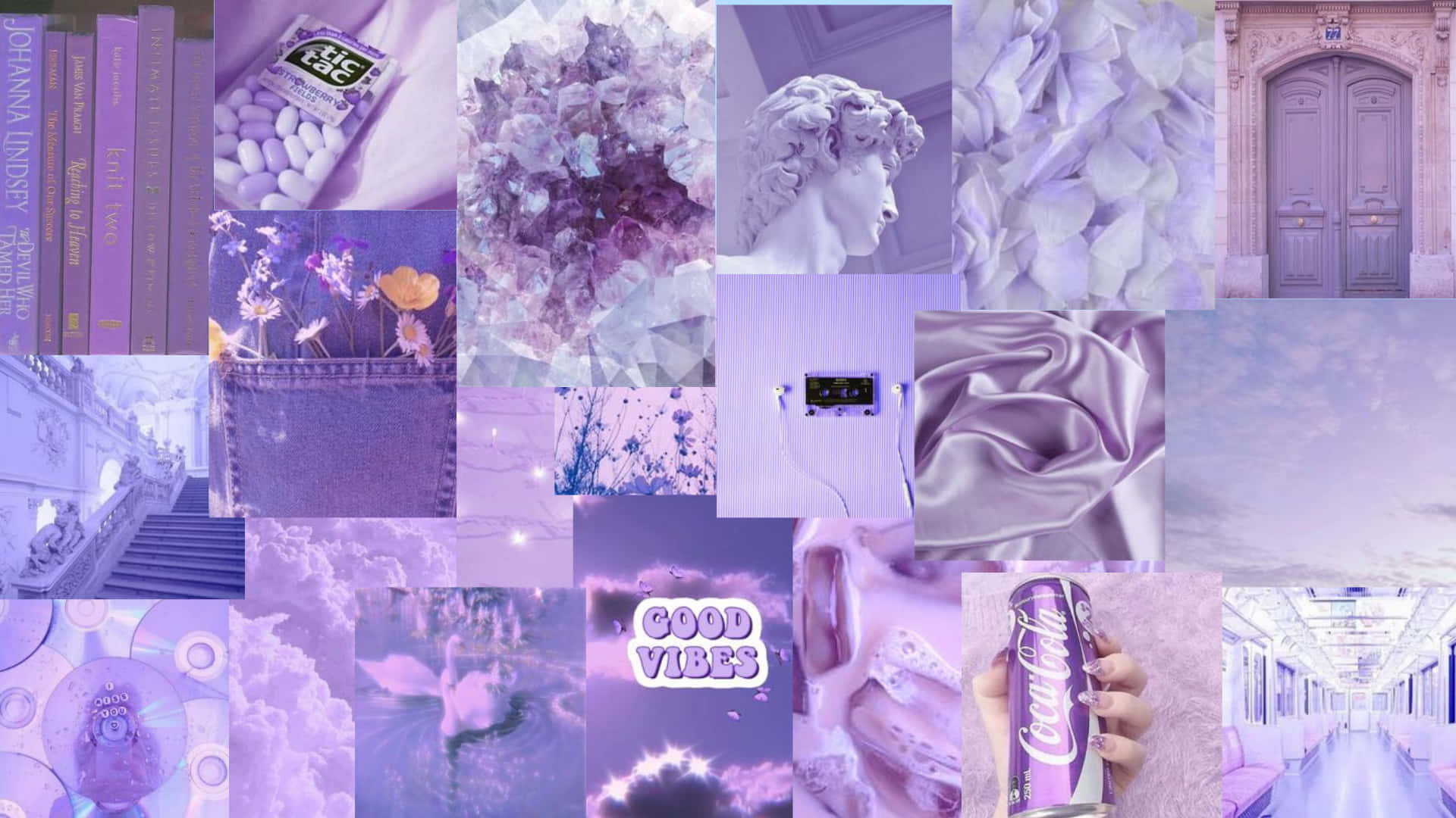 A Vibrant And Colorful Collage Featuring The Beauty Of Purple Background