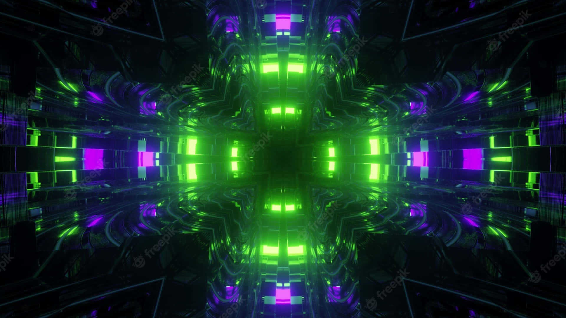 A Vibrant And Eye-catching Combination Of Neon Green And Purple. Background