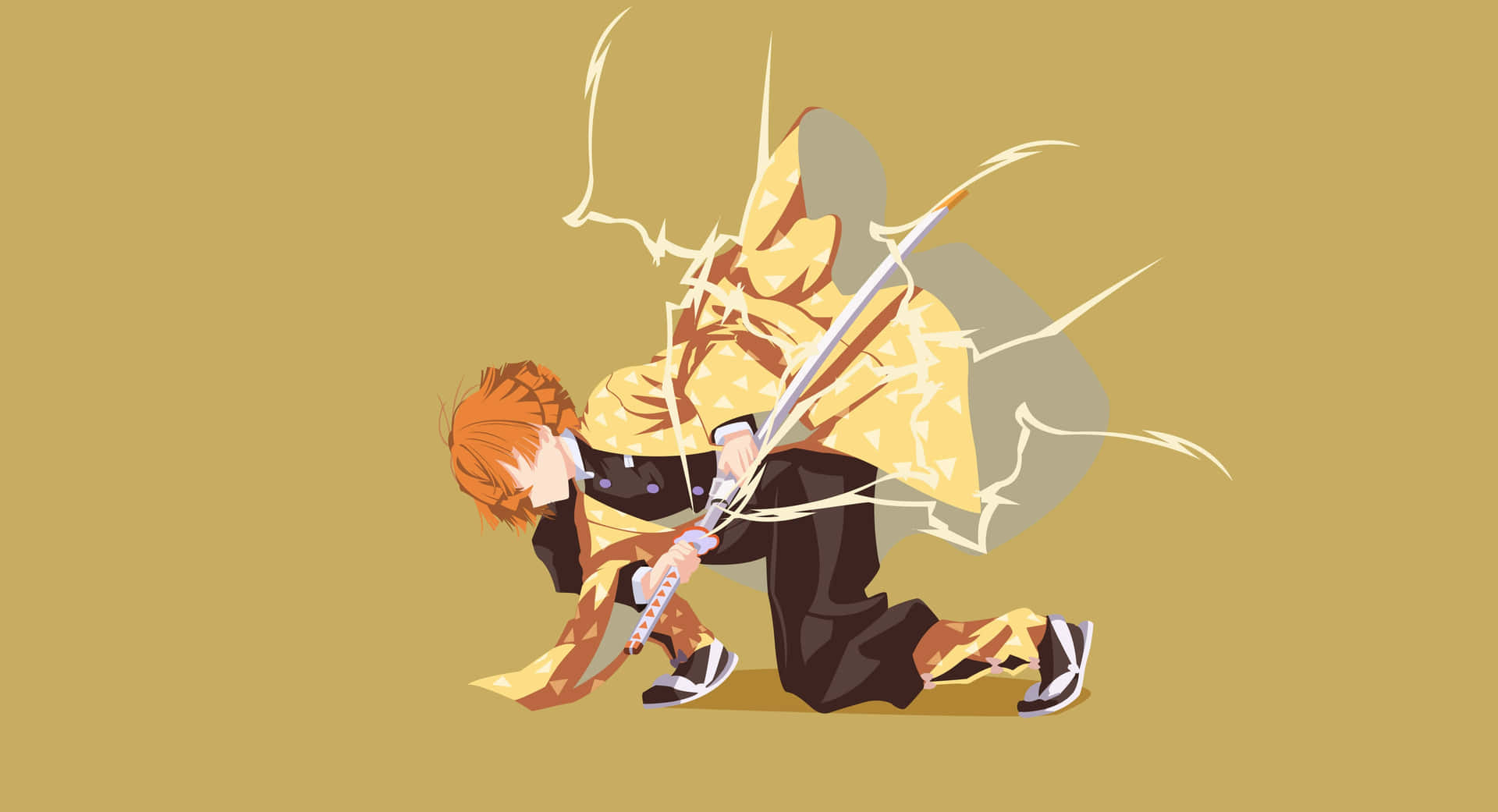 A Vibrant Anime Scene With A Hint Of Yellow