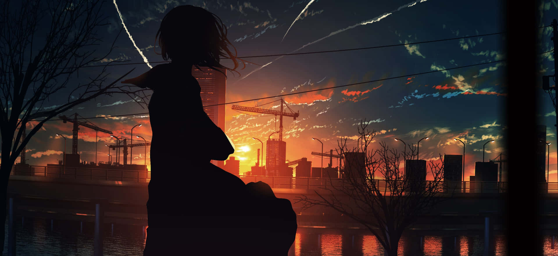 A Vibrant Anime Sunset