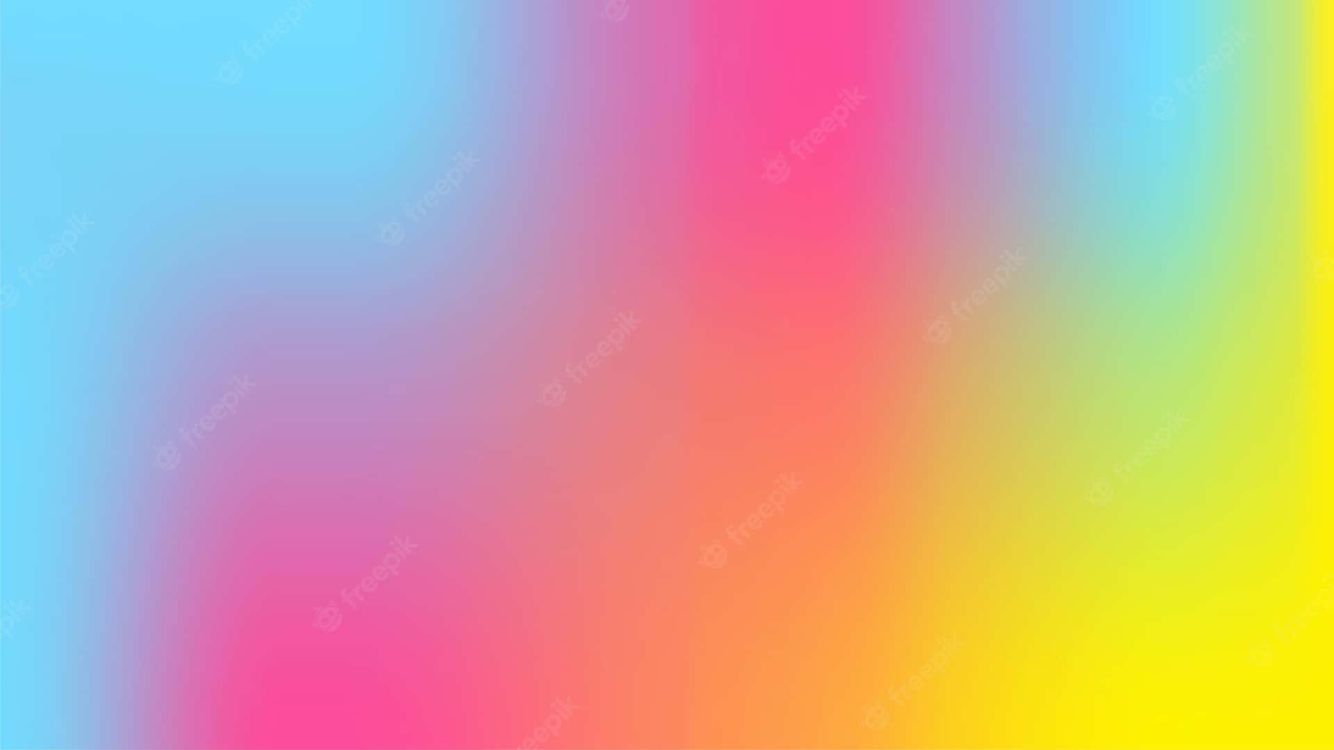 A Vibrant Color Combination Of Pink, Yellow And Blue Background