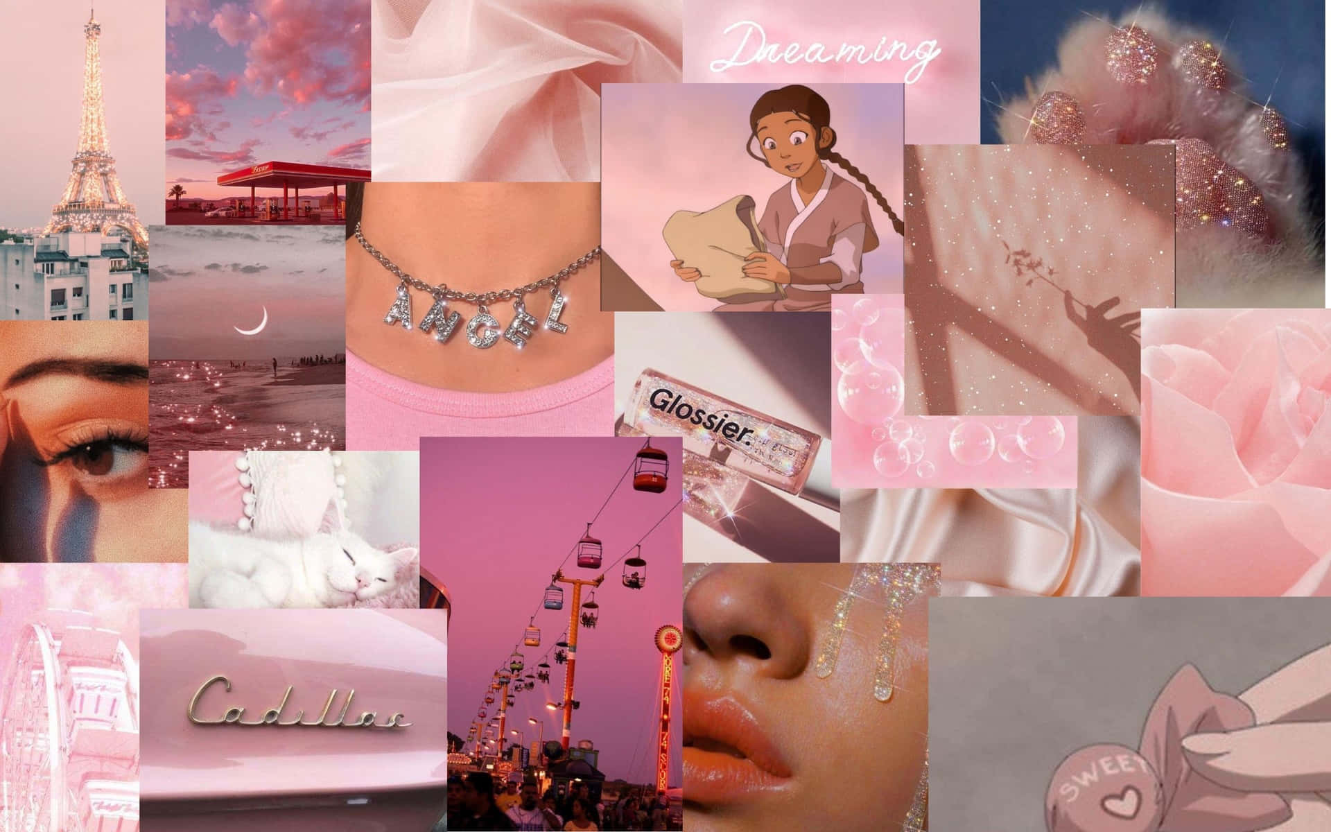 A Vibrant, Colorful Desktop Wallpaper With A Girly Style. Background