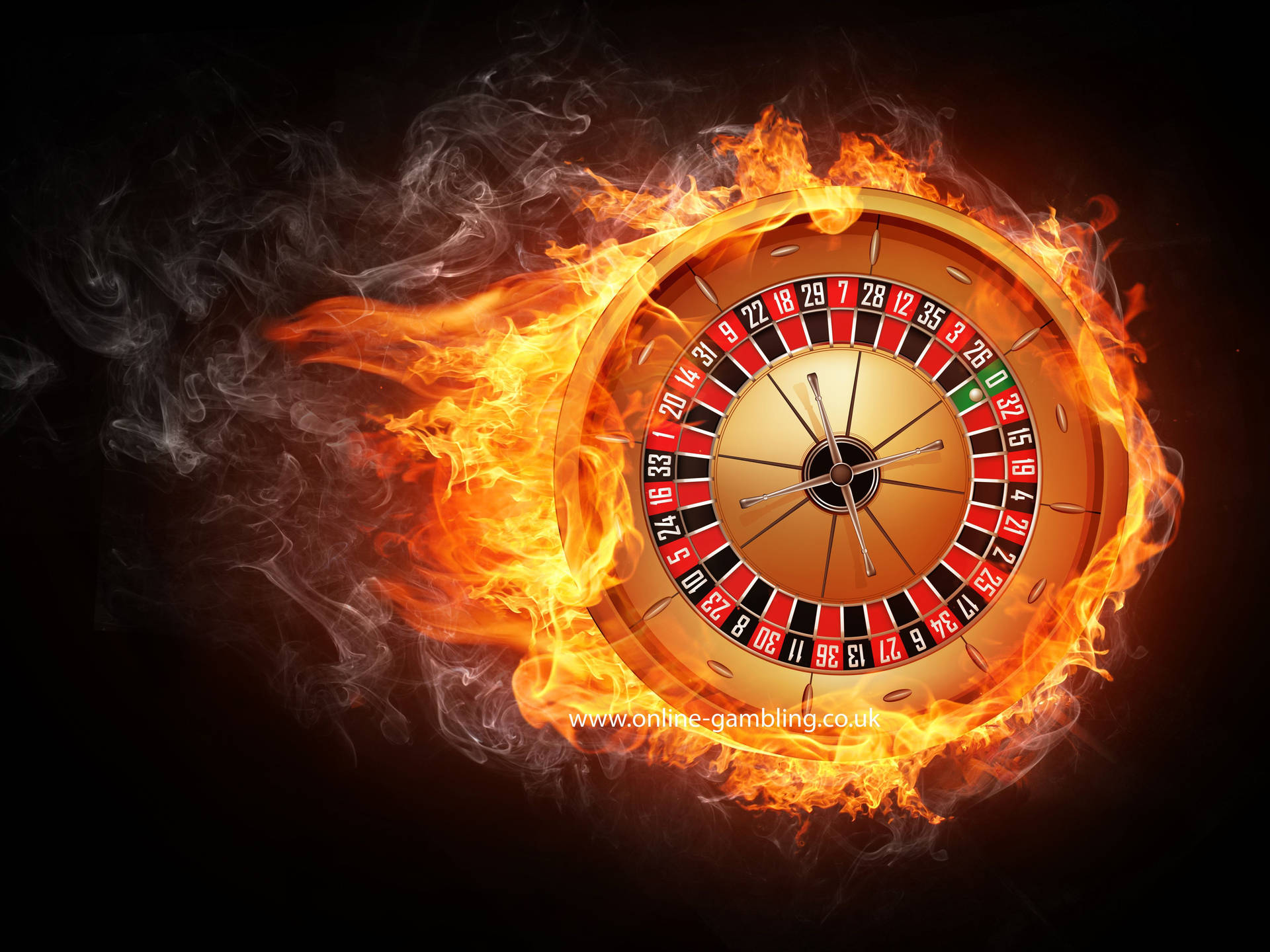 A Vibrant Display Of Roulette Wheel In Action Background