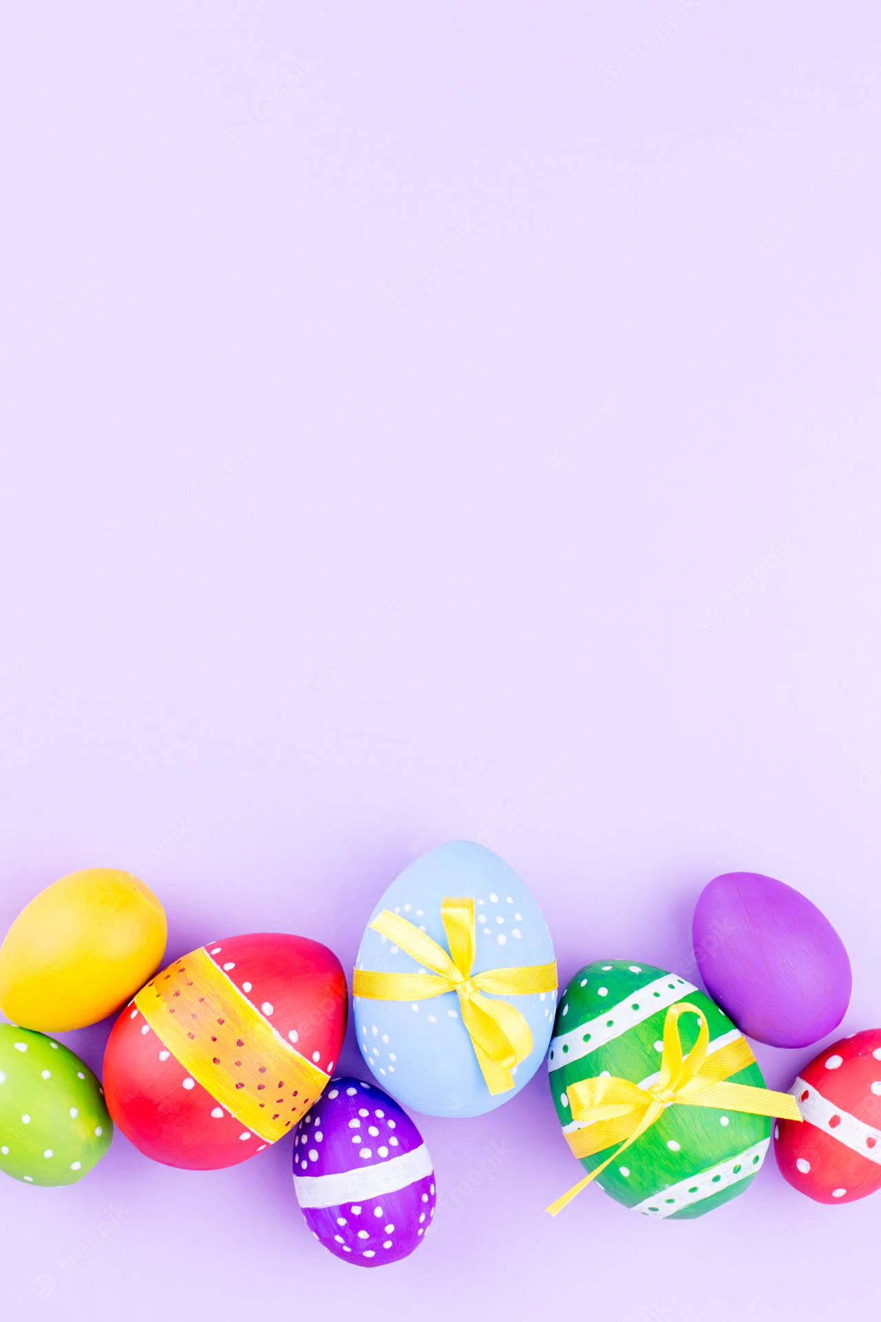 A Vibrant Easter-themed Smartphone With A Blue Backplate Background