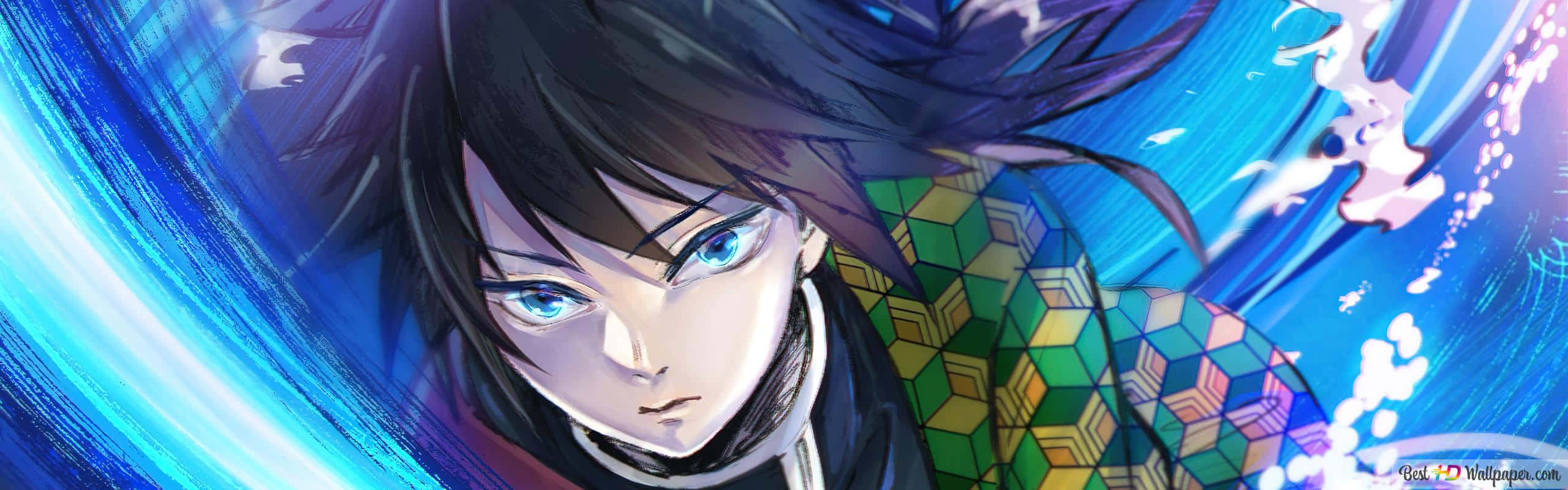 A Vibrant Explosion Of Colour And Energy; This Fanart Of An Anime Character Is A Testament To The Artist's Skill And Imagination