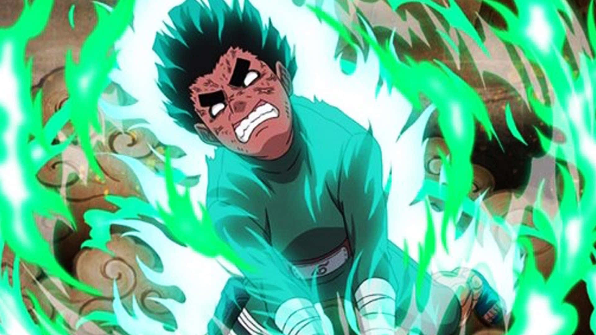 A Vibrant, Green Naruto Illustration That Captures The Spirit Of The Beloved Anime. Background