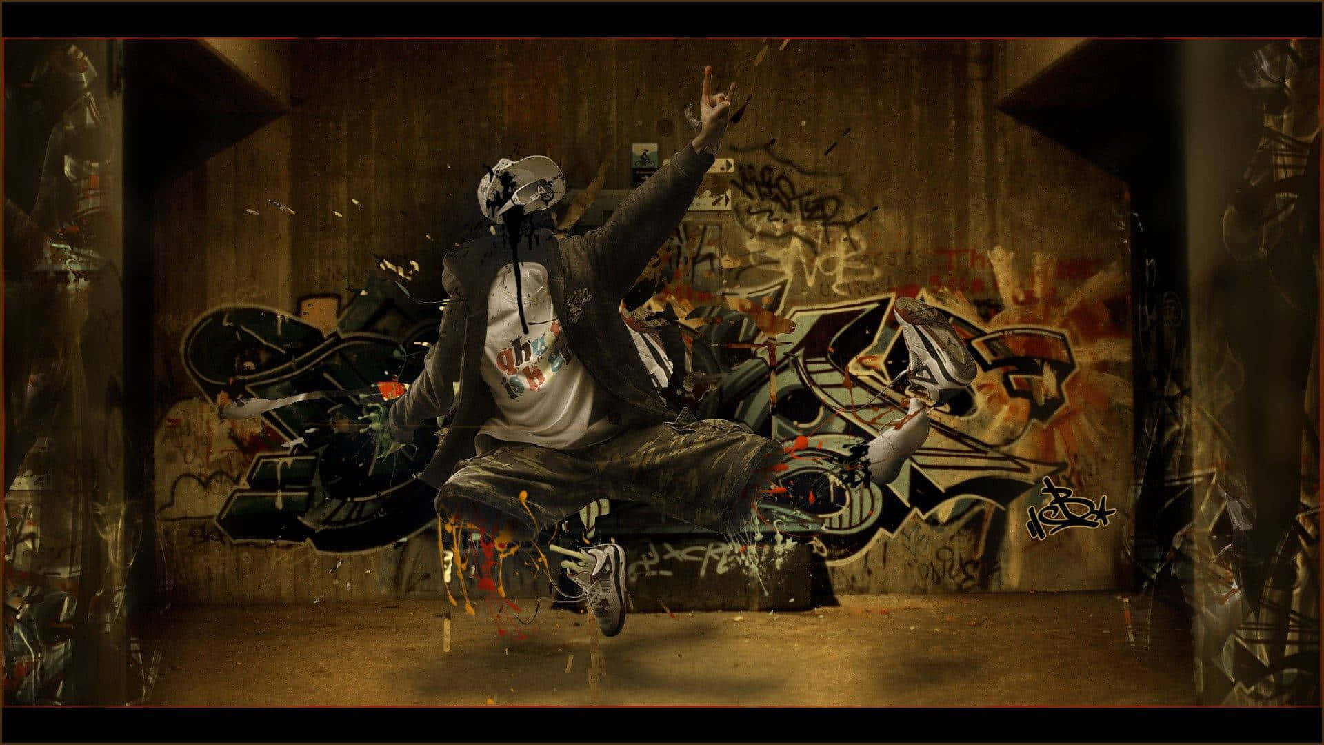 A Vibrant Hip Hop Graffiti Mural Inspired By The Energy Of The City Background