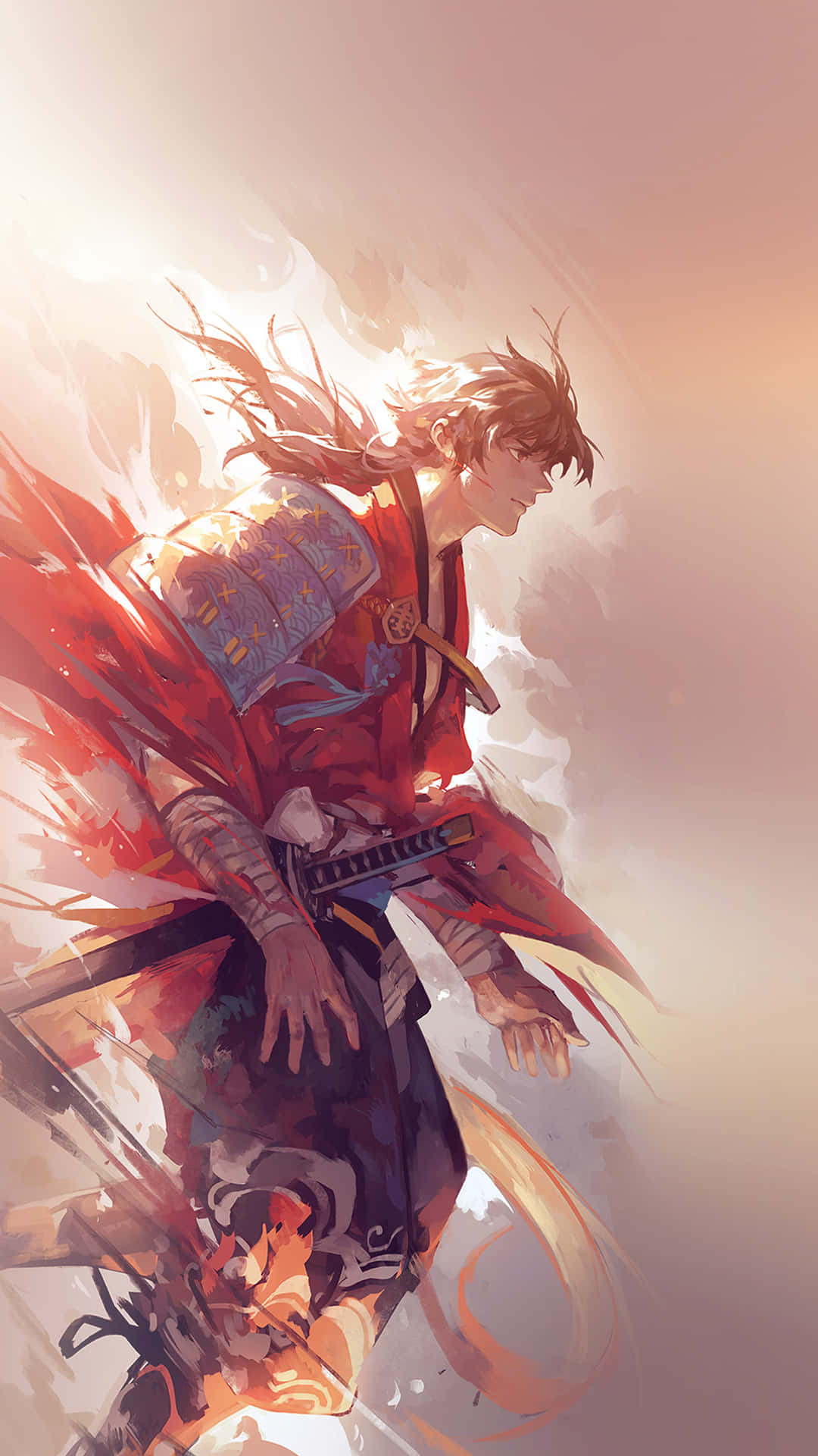 A Vibrant Illustration Of The Iphone 11 In Red, Perfect For The Anime Fan Background
