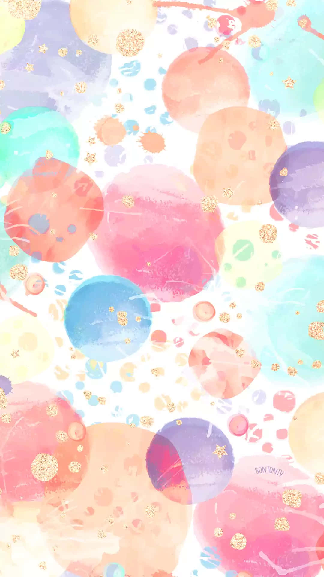 A Vibrant Mix Of Color In Pastel Watercolor Art Background