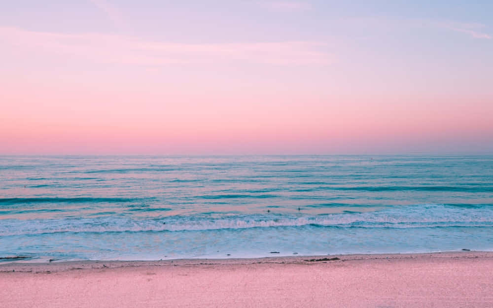 A Vibrant Pastel Beach Background