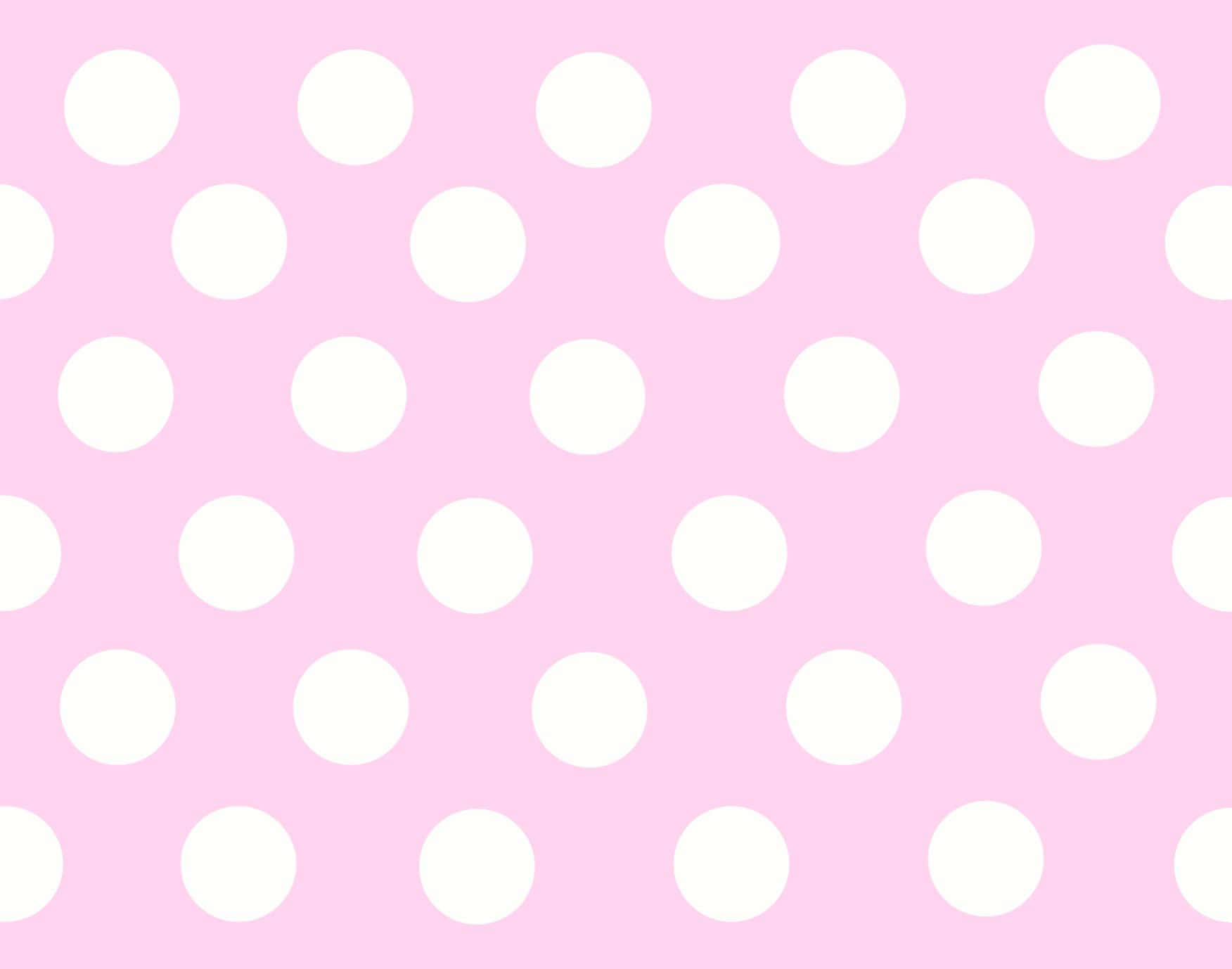 A Vibrant Pink Polka Dot Pattern On A White Background Background