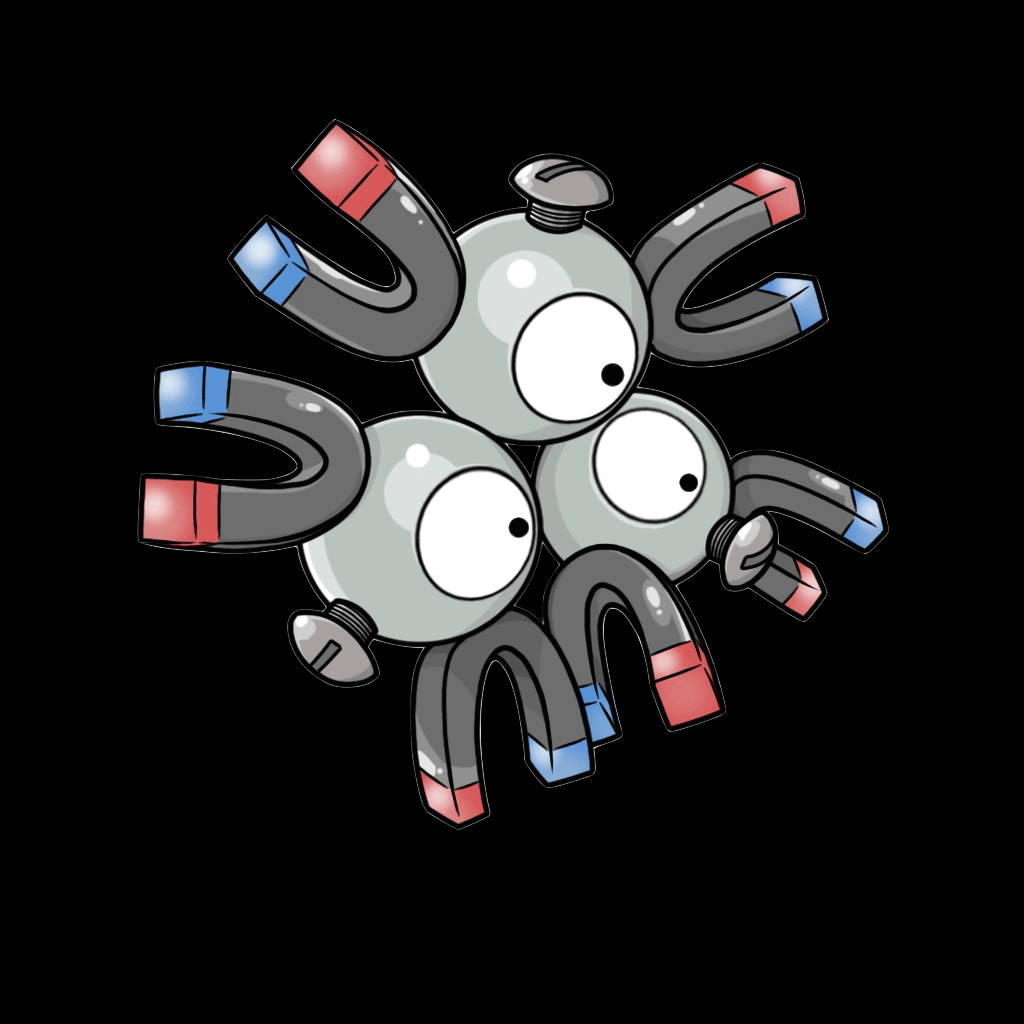 A Vibrant Portrayal Of Magneton - The Mythic Electric Pokemon Background