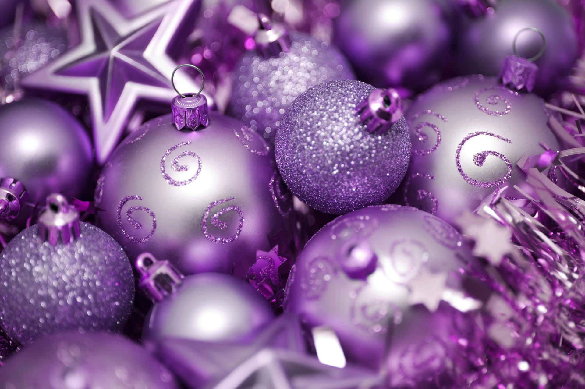 A Vibrant Purple Christmas Celebration Background