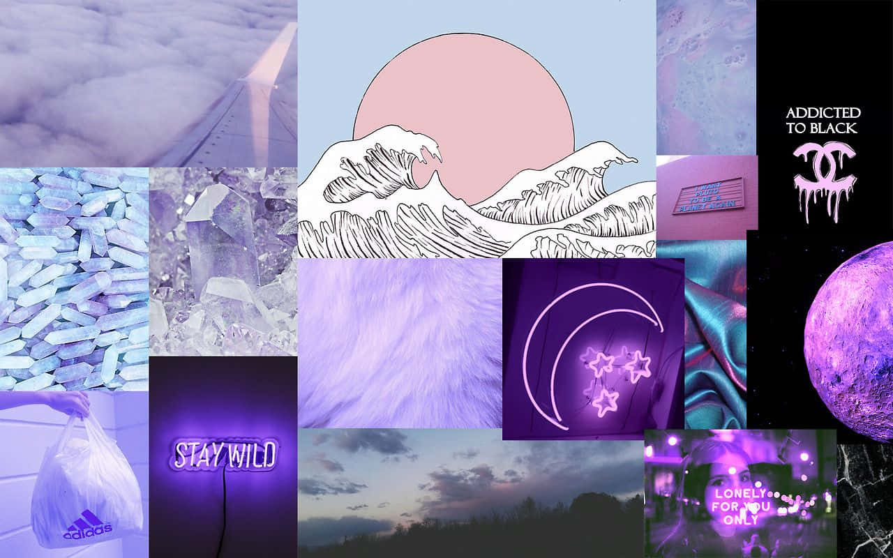 A Vibrant Purple Laptop With A Clean, Sleek Aesthetic. Background