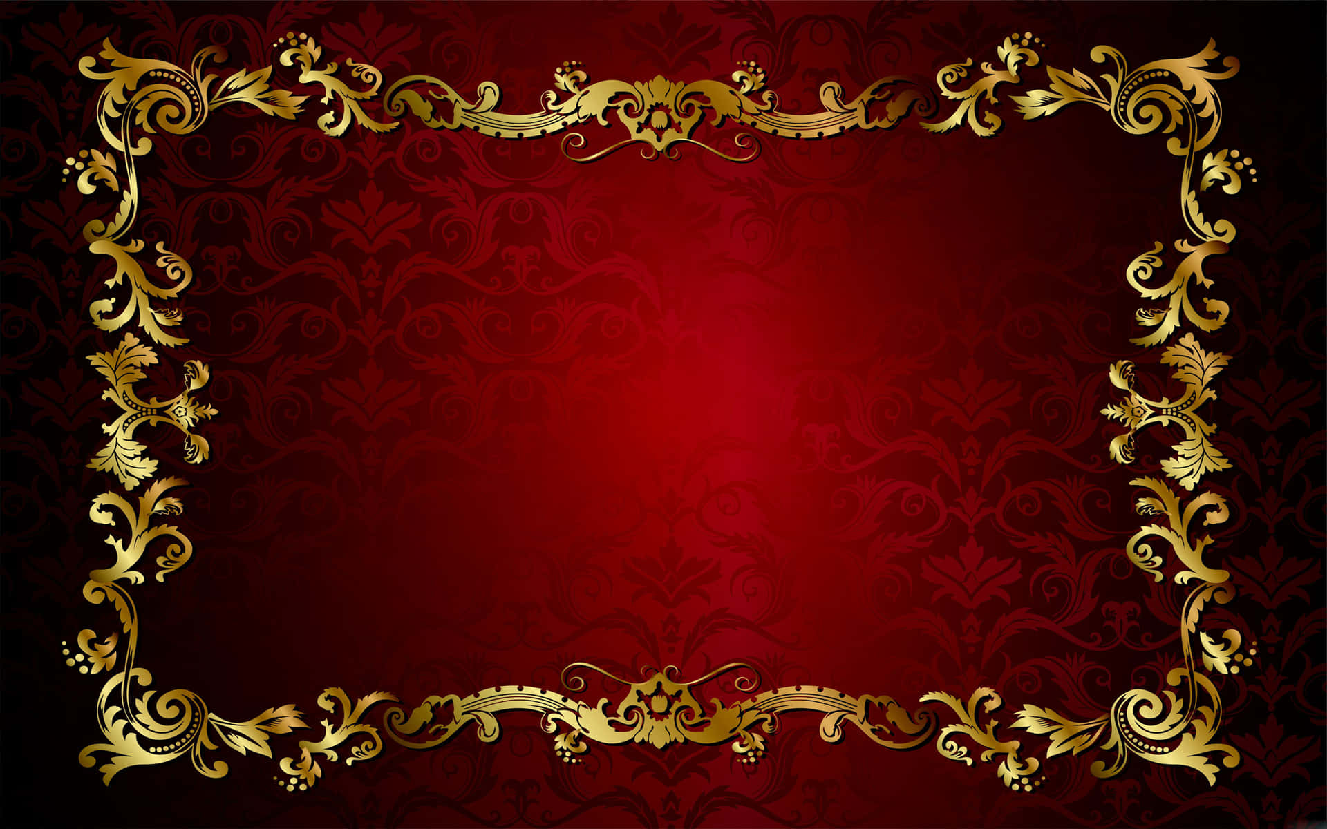 A Vibrant Red And Gold Picture Of Intricate Patterns. Background