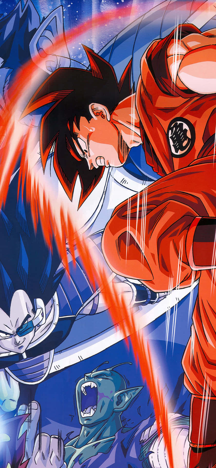 A Vibrant Red Anime Wallpaper Featuring An Iphone 11 Background