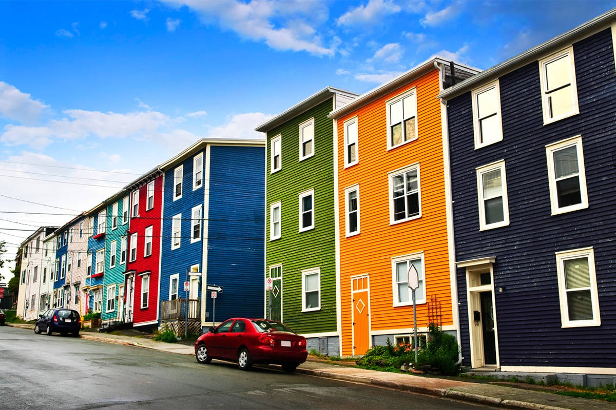 A Vibrant Street In Newfoundland