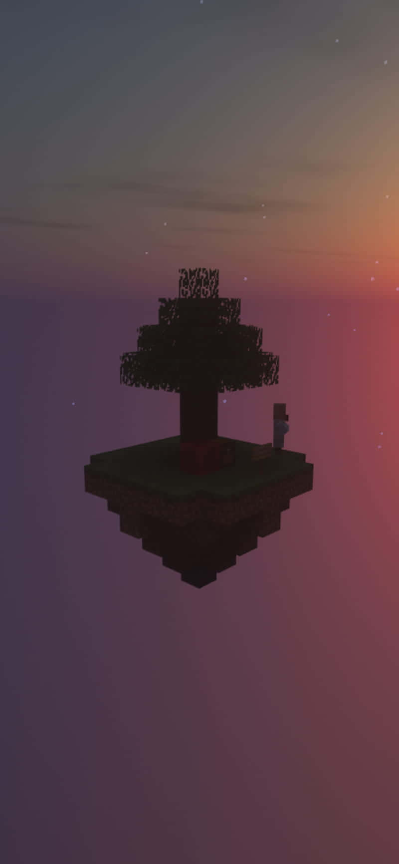 A View Of A Beautiful Minecraft Sunset Background