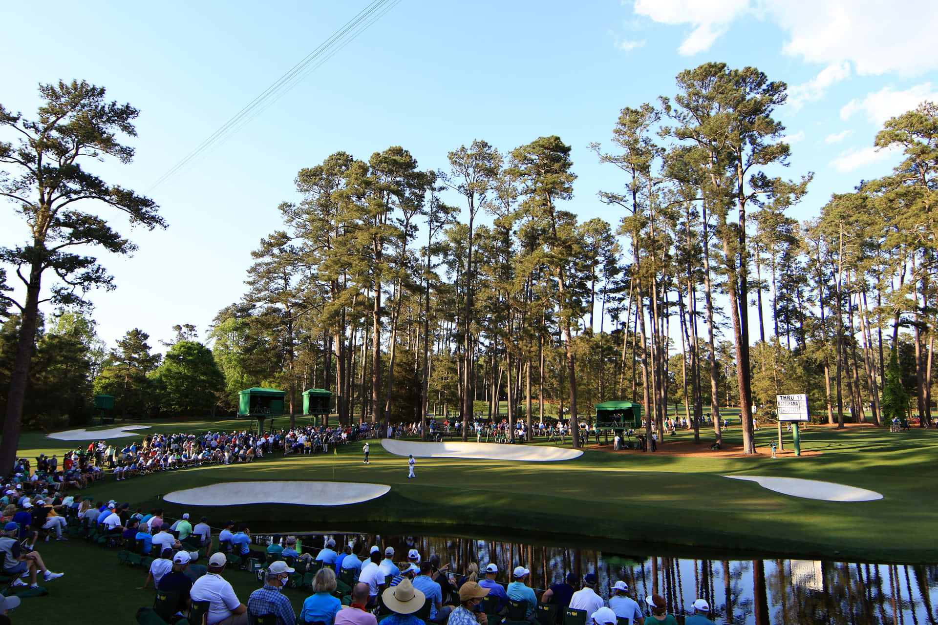 A View Of Augusta National Golf Course Background