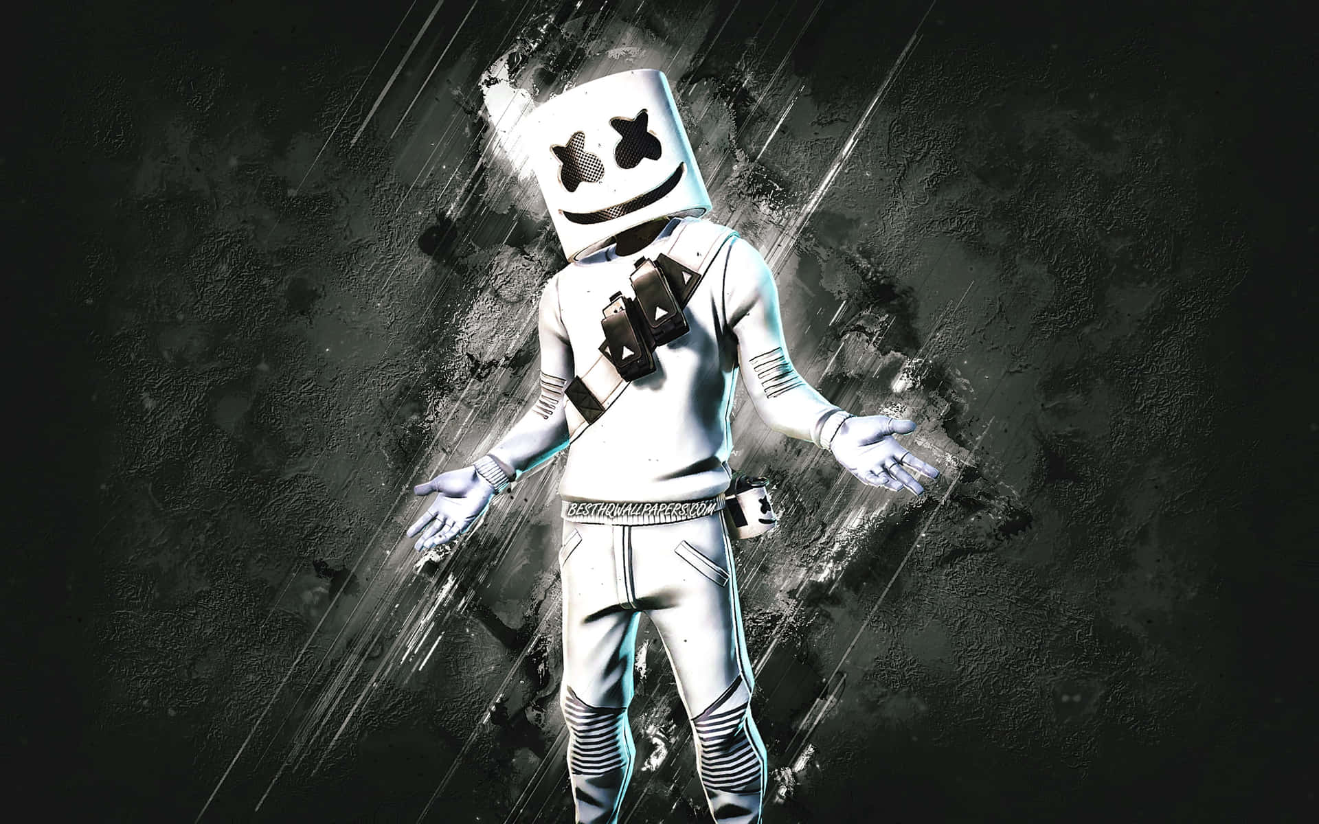 “a View Of Fortnite Marshmello In All Its Gamified Glory” Background