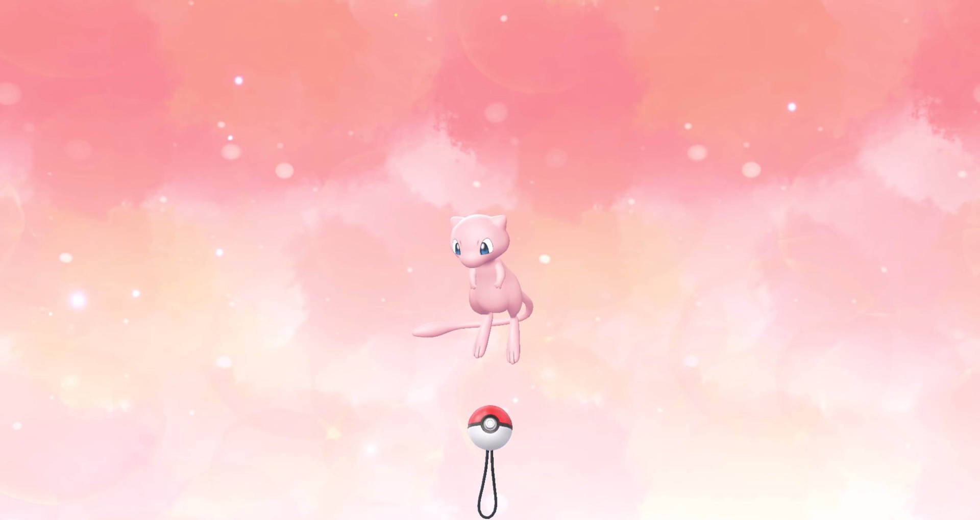 A View Of Mew's Calm And Peaceful Pastel Sky Background