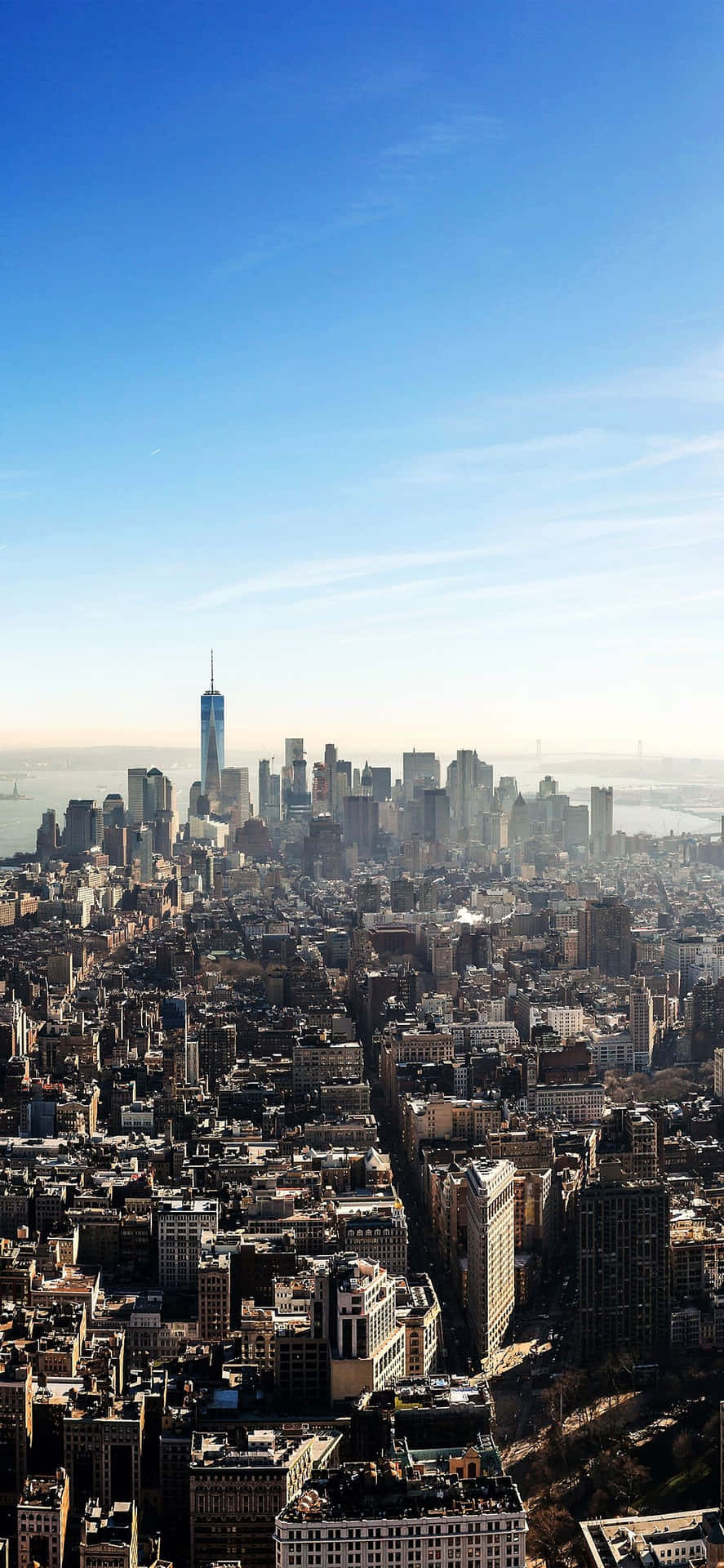 A View Of New York City From The Iphone X Background