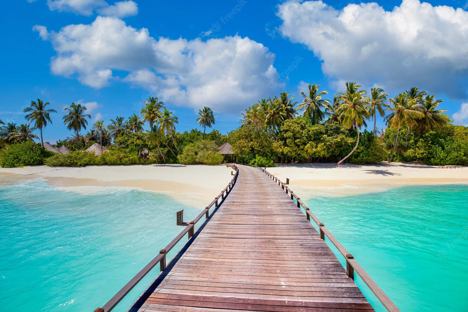 🌊 A View Of Paradise From A Secluded Tropical Island. Background