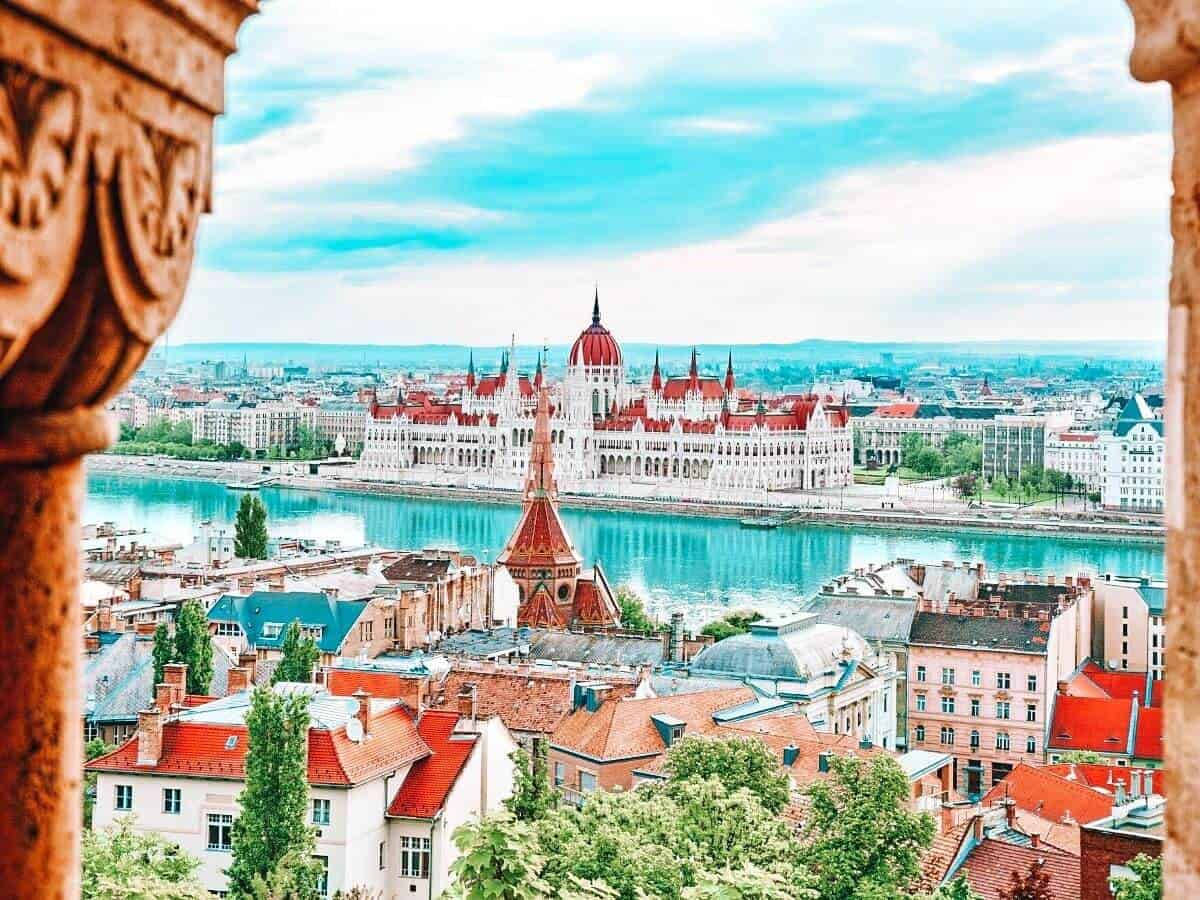 A View Of The City From An Archway