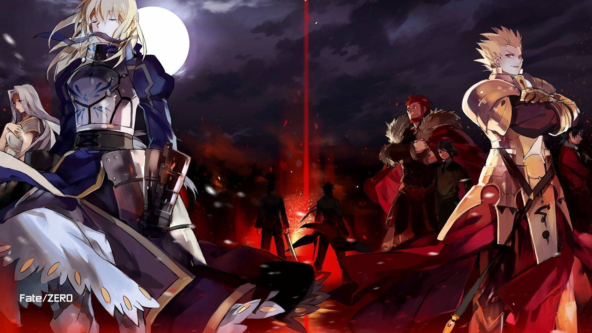 : A View Of The Walled City Of Fuyuki From The Fate Series Background